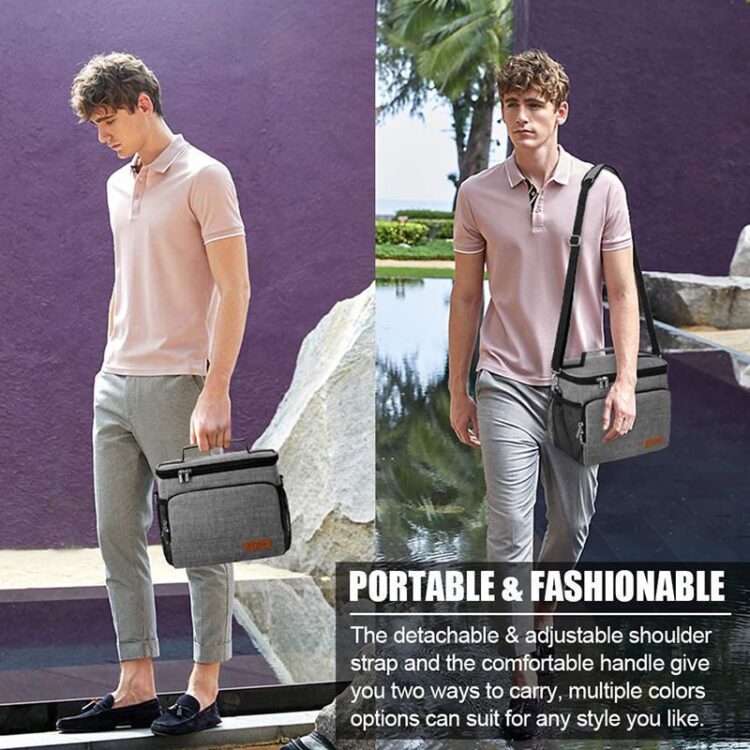 Factory custom office picnic hiking adults insulated leakproof reusable cooler lunch box lunch tote bag for women men kids