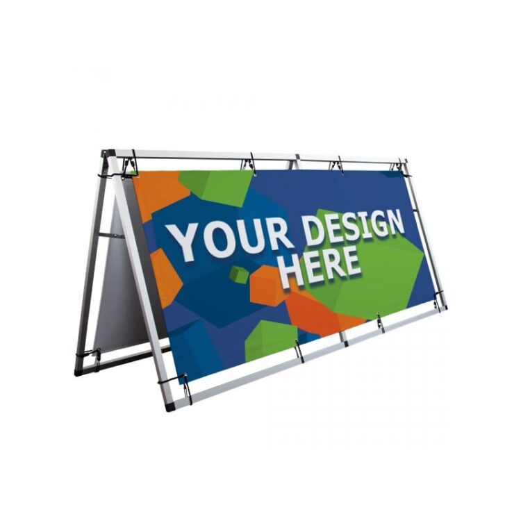 Double-sided pvc vinyl a-frame banner - custom logo foldable banner