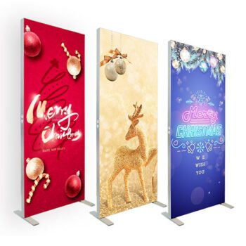 Diy christmas display indoor outdoor magnetic small slim frame poster fabric advertising led light box