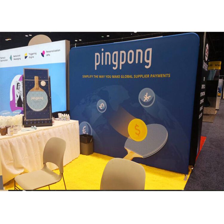 Custom portable standard pop up stand aluminum wall advertising spandex backdrop stand