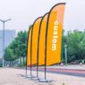 Custom double sided teardrop feather flags personalized banner with flag pole kit and ground stake for outside advertisement