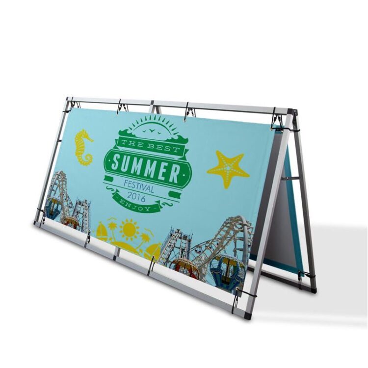Double-sided pvc vinyl a-frame banner - custom logo foldable banner