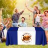 Custom business logo tablecloth personalised printed table runner for weddings birthdays event