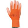 Nylon polyurethane palm fit dipped pu coated safety work glove for assembly electronic