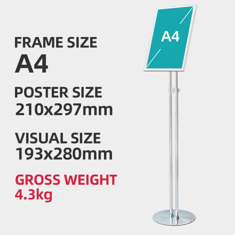 Wholesale classic free-standing vertical telescoping arms heavy aluminum extrusion menu snap frame sign board stand