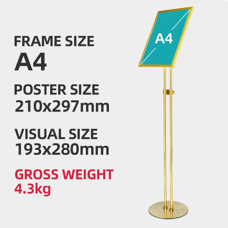 Wholesale classic free-standing vertical telescoping arms heavy aluminum extrusion menu snap frame sign board stand