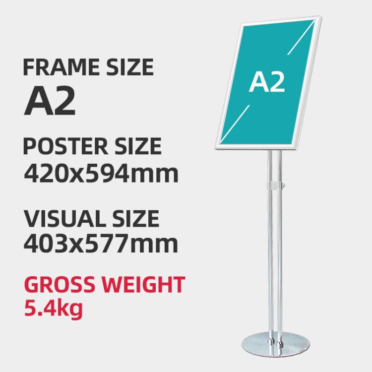 Wholesale menu stand a3 poster display floor stand a4 adjustable paper holder