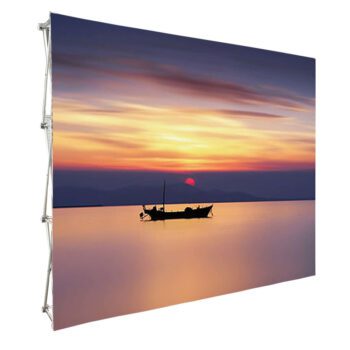 Custom standard popular portable aluminum pop up frame fabric backdrop display stand
