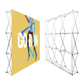 Promotion portable backdrop custom fabric aluminum display stand 20ft pop up backdrop banner