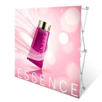 Custom portable folding durable media banner display frame pop up tension fabric backdrop display banner stand