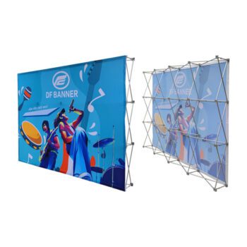 Promotion portable backdrop custom fabric aluminum display stand 20ft pop up backdrop banner
