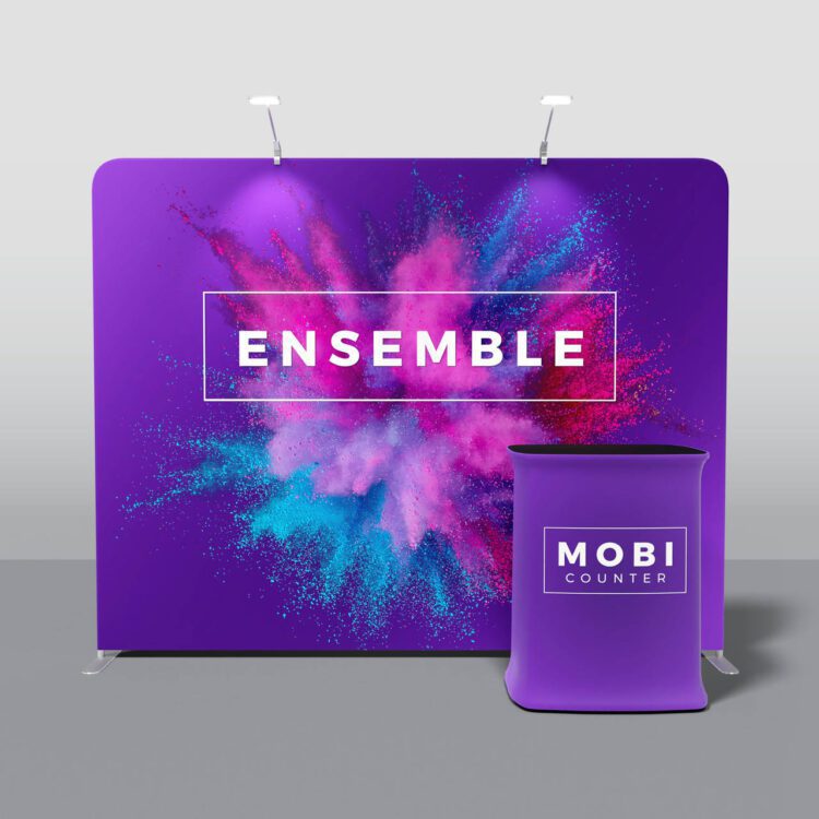 Custom exhibition backdrop trade show pop up display booth stretch tension fabric display for trade show booth prints