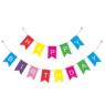 Factory price happy birthday banner polyester string bunting flags decorations party supplies