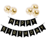 Factory price happy birthday banner polyester string bunting flags decorations party supplies