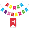 Factory price happy birthday banner polyester string bunting flags decorations party supplies