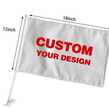 Made in china wholesale custom high quality digitally printed double sided plastic pole wholesale 100% polyester car flag