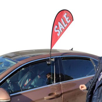 Hot selling best price dye sublimation any size custom polyester digital printing teardrop feather car window flags