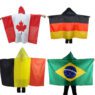 Flagnshow custom size logo cheering fan cape body flag national flag cloak