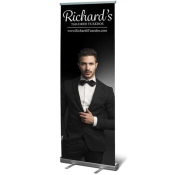 Premium vinyl banner aluminium marketing stands pull up display tradeshow rollup stand banners