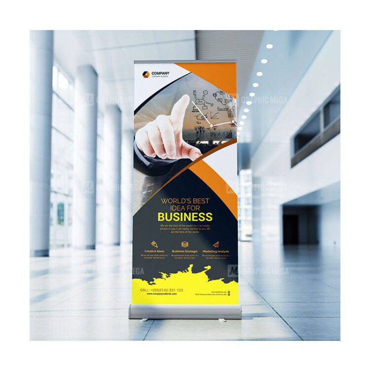 Custom outdoor hot sale backdrop poster stand display trade show retractable banner roll up banner