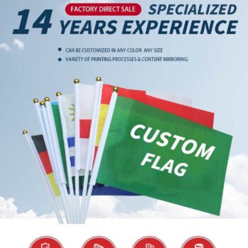 Digital printing factory price mini 30x45cm polyester string flag the union jack custom bunting banner