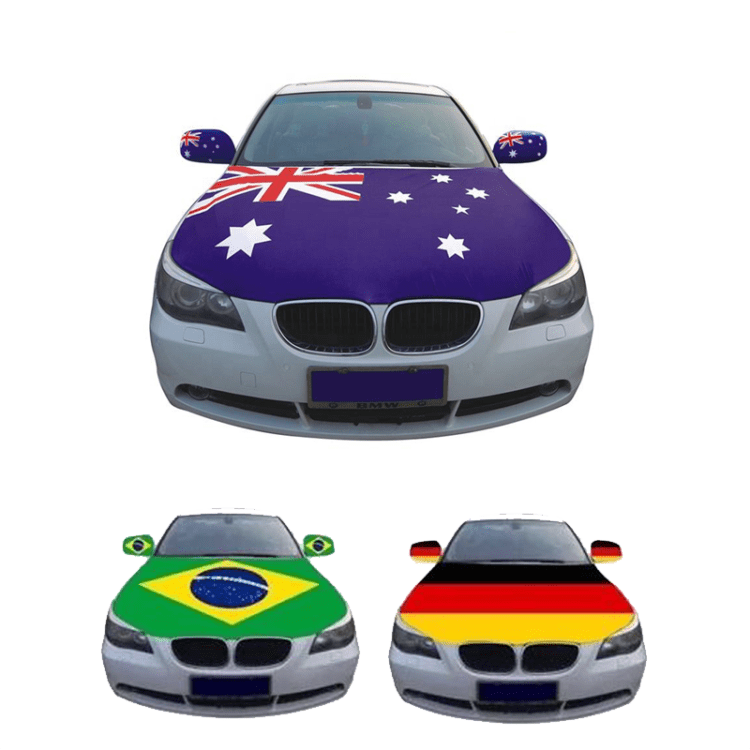 Custom car hood cover flag, croatia flag car bonnet hood cover