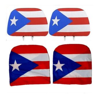 Spandex fabric stretched custom printed logo sublimation country national car headrest cover flag