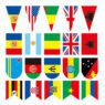World flags international 100 countries pennant banner for classroom garden olympics festival grand string national flags