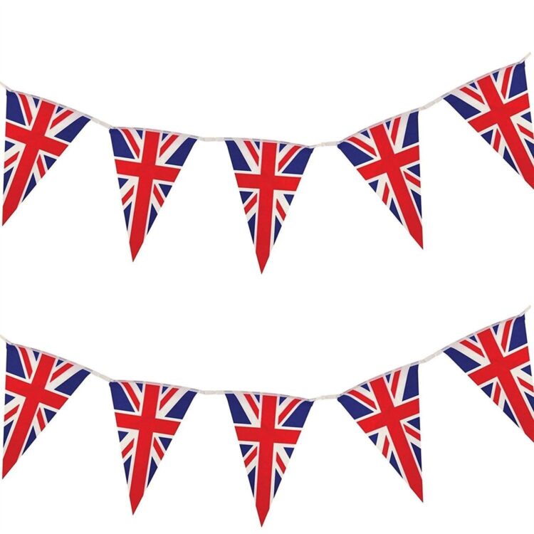 Customized union queen's day england bunting country flags mini polyester fabric string flag different countries string flag