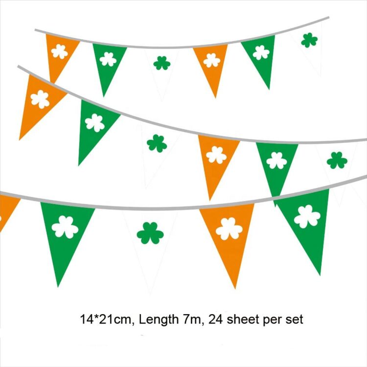 Low price customization irish festival theme party st patrick's day bunting string flag party decorations