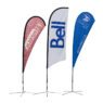 Custom logo printing feather flying flag advertising feather banner bow beach flag