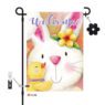 Garden falg easter bunny flower decorations,decorative spring bunny colorful egg flag 12*18inch