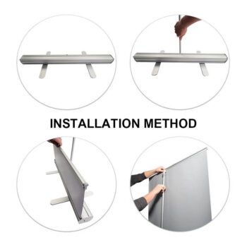 Premium vinyl banner aluminium marketing stands pull up display tradeshow rollup stand banners