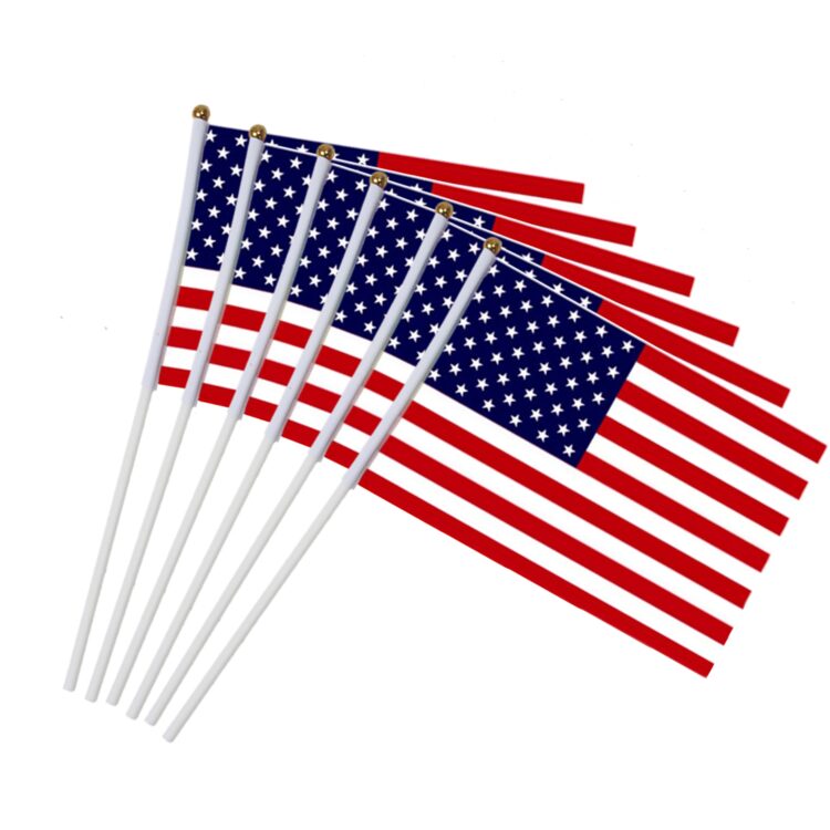 14x21cm polyester table flags with pole flying country shaking national waving croatian hand flags