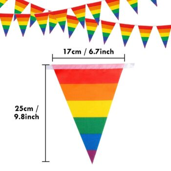 Banner string bunting lesbian rainbow waterproof campaign gay custom pride lgbt flags for festival party celebration decoration