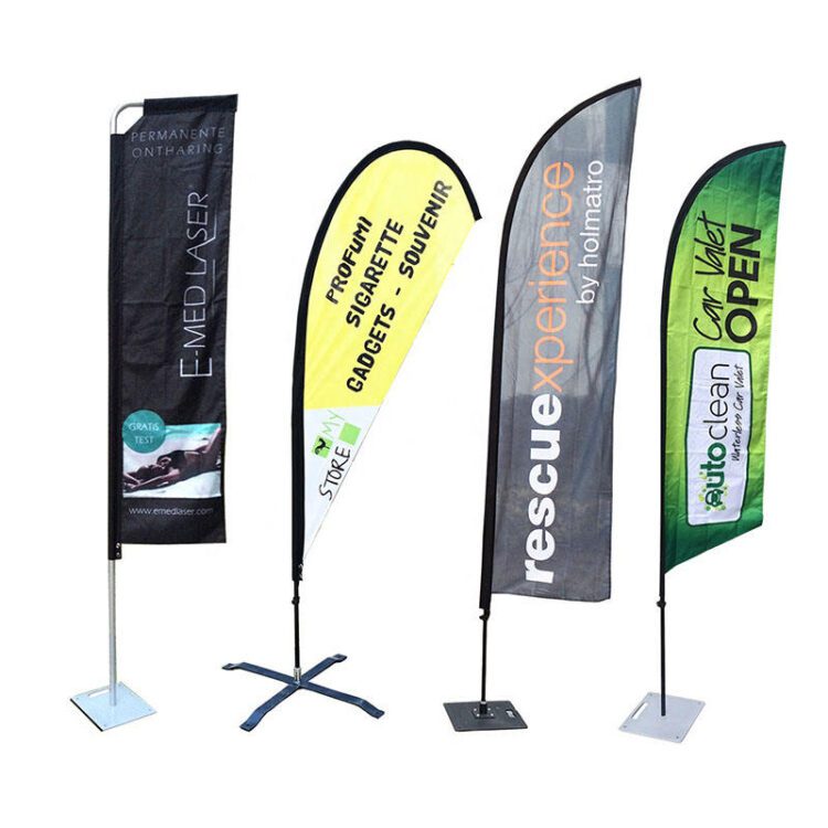 Top quality portable beach flag feather flag hot type