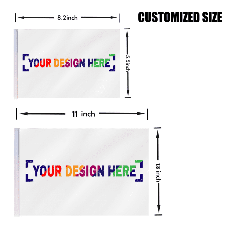 Wholesale custom design print hand flag desk flag desk decoration with stands custom logo desk flags
