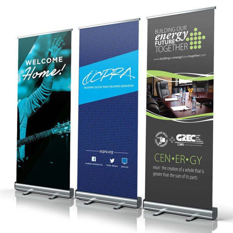 Custom outdoor hot sale backdrop poster stand display trade show retractable banner roll up banner