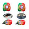 Spandex fabric stretched custom printed logo sublimation country national car headrest cover flag