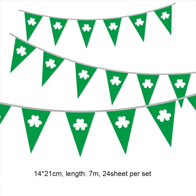 Low price customization irish festival theme party st patrick's day bunting string flag party decorations