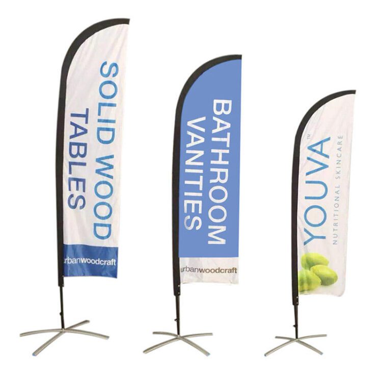 Top quality portable beach flag feather flag hot type