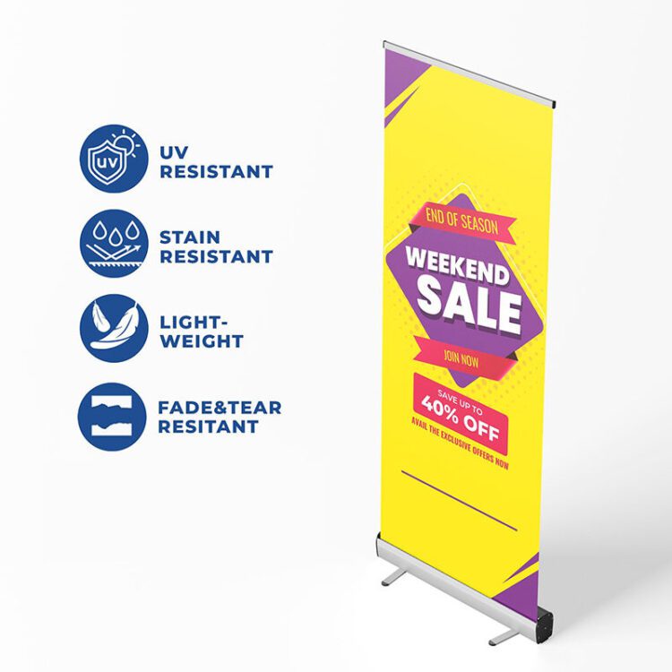 Cheap price paper display custom poster holder advertising rollup standee retractable banner