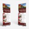 Premium vinyl banner aluminium marketing stands pull up display tradeshow rollup stand banners