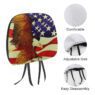 Spandex fabric stretched custom printed logo sublimation country national car headrest cover flag