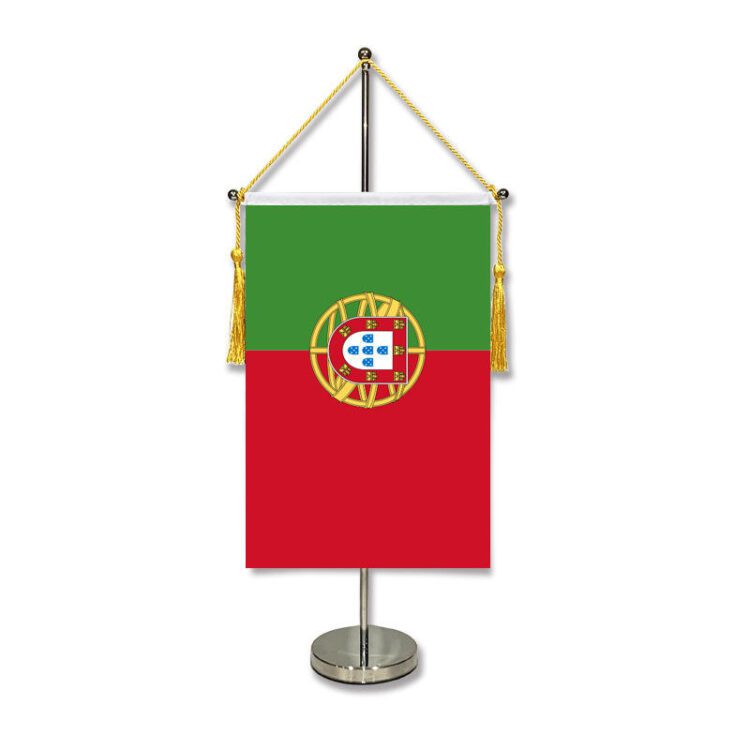 Custom office flag mini 14*21cm table flag with stand desktop flagpole flag holder