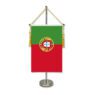 Custom office flag mini 14*21cm table flag with stand desktop flagpole flag holder