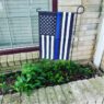 Thin blue line usa garden flag american flag made by oxford 12x18 inch