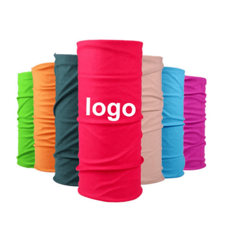 Custom logo customized 100% polyester sports seamless tube bandanas headwear deportiva neck gaiter moq 1 pc