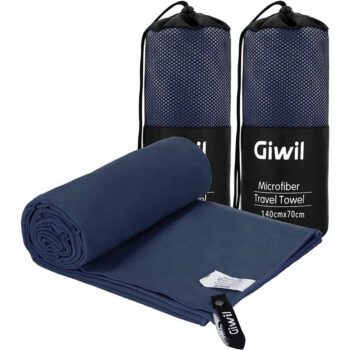 Hot sell super absorbent microfiber sports towel with carry bag and hanging loop