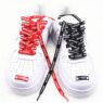 Custom text printed shoe laces both sides flat print shoe laces print for supre shoelaces af1 sneakers men's shoes